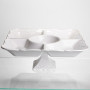 Зображення Менажница на ножке White Square 31,5*31,5 см с 5 секциями Yiwu 120-YH-HG058 ИМ Light-Deco 
