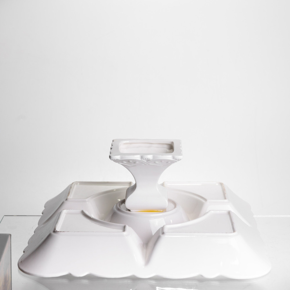 Зображення Менажница на ножке White Square 31,5*31,5 см с 5 секциями Yiwu 120-YH-HG058 ИМ Light-Deco 5 