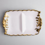 Зображення Менажница фарфоровая Margaret на 2 секции 20*13 см Yiwu YYSH1245 ИМ Light-Deco 
