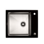 Зображення Кухонна мийка Platinum Handmade BLACK GLASS 600x510x200 ИМ Light-Deco 
