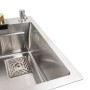 Зображення Кухонна мийка 75*45B PVD сатин Platinum Handmade "ВОДОСПАД" ИМ Light-Deco 7 