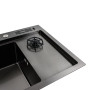 Зображення Кухонна мийка чорна PVD 78*46 Platinum Handmade ИМ Light-Deco 7 