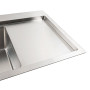 Зображення Кухонна мийка нержавійка 78*43 L Platinum Handmade (два отвори, круглий сифон 3,0/0,8) ИМ Light-Deco 3 