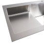 Зображення Кухонна мийка 78*50С R нержавійка Platinum Handmade (поглиблена полиця, 3.0/1.0 мм) ИМ Light-Deco 3 