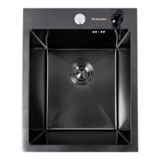 Кухонна мийка з нержавіючої стал чорна DECOR VALESO Handmade