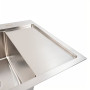 Изображение Кухонна мийка CM 58*48 L нержавійка VALESO Handmade (круглий сифон 3,0/0,8) ИМ Light-Deco 2 