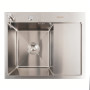 Изображение Кухонна мийка CM 58*48 L нержавійка VALESO Handmade (круглий сифон 3,0/0,8) ИМ Light-Deco 