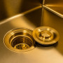 Изображение Кухонна мийка 50*50 PVD Gold Valeso Handmade (сифон круглий, 3,0/0,8) ИМ Light-Deco 5 