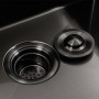 Изображение Кухонна мийка чорна PVD 60х50 з підставкою для ножів ИМ Light-Deco 2 