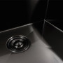 Изображение Кухонна мийка чорна PVD 60х50 з підставкою для ножів ИМ Light-Deco 1 