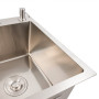 Изображение Кухонна мийка CM 58*48 R нержавійка VALESO Handmade (круглий сифон 3,0/0,8) ИМ Light-Deco 2 