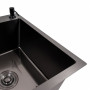 Изображение Кухонна мийка CM 78*50 R чорна PVD VALESO Handmade (круглий сифон 3,0/0,8) ИМ Light-Deco 2 