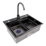 Зображення CM 64*50B Кухонна мийка PVD чорна (Work station) Valeso Handmade ИМ Light-Deco 2 