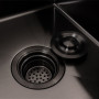 Изображение Кухонна мийка CM 58*48 R чорна PVD VALESO Handmade (круглий сифон 3,0/0,8) ИМ Light-Deco 5 