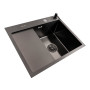 Изображение Кухонна мийка CM 58*48 R чорна PVD VALESO Handmade (круглий сифон 3,0/0,8) ИМ Light-Deco 1 