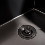 Изображение Кухонна мийка 58*43 PVD чорна Valeso Handmade (сифон круглий, 3,0/0,8) ИМ Light-Deco 5 