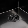 Изображение Кухонна мийка 65*50 L PVD чорна VALESO Handmade DÉCOR (сифон круглий, 3,0/0,8) ИМ Light-Deco 4 