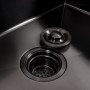 Изображение Кухонна мийка PVD чорна 65*45 Valeso Handmade (сифон круглий, 3,0/0,8) ИМ Light-Deco 5 