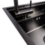 Изображение Кухонна мийка CM 50*50 прихована PVD чорна VALESO Handmade (змішувач в комплекті) ИМ Light-Deco 5 