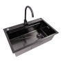 Зображення CM 75*46B Кухонна мийка PVD чорна (Work station) Valeso Handmade ИМ Light-Deco 5 
