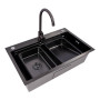 Зображення CM 75*46B Кухонна мийка PVD чорна (Work station) Valeso Handmade ИМ Light-Deco 3 