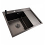 Изображение Кухонна мийка CM 65*50 L чорна PVD VALESO Handmade (круглий сифон 3,0/0,8) ИМ Light-Deco 1 