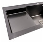 Изображение Кухонна мийка нержавійка CM 78*50C R VALESO Handmade PVD чорна з поглибленою полицею (3,0/0,8) ИМ Light-Deco 3 
