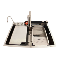 Мийка кухонна сатин Valeso Handmade "Водоспад" (ДЕКОР) 75х45DF