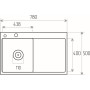Изображение CM 78*50 R DÉCOR Мийка нержавійка Valeso Handmade (3.0/0.8) ИМ Light-Deco 5 