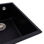 Зображення Гранітна мийка для кухні VALESO ROXY 3744 матова Чорний металік ИМ Light-Deco 2 