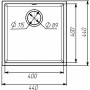Зображення Гранітна мийка для кухні VALESO RUBA 4040 матова Топаз ИМ Light-Deco 1 