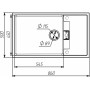 Изображение Гранітна мийка для кухні VALESO 8650 DIAMOND матова (чорний металік) ИМ Light-Deco 5 