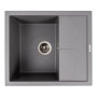 Изображение Гранітна кухонна мийка Valeso 5850 REYNA матова з сушкою, сірий мусон ИМ Light-Deco 