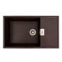 Зображення Гранітна мийка для кухні Platinum 8650 DIAMOND матова Шоколад ИМ Light-Deco 