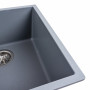 Зображення Гранітна мийка для кухні VALESO RUBA 4040 матова Сірий металік ИМ Light-Deco 4 