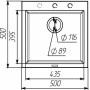 Изображение Гранітна мийка VALESO GALAX 5050 матова Чорна ИМ Light-Deco 6 