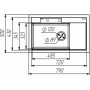 Изображение Гранітна мийка VALESO ATRUM 7950 матова Сірий металік ИМ Light-Deco 1 