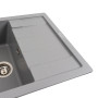 Зображення Гранітна мийка для кухні VALESO INTENSO 6550 матова Сірий металік ИМ Light-Deco 3 