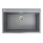 Изображение Гранітна мийка для кухні VALESO 7850 Bogema матова (сірий металік) ИМ Light-Deco 