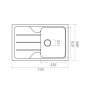 Зображення Гранітна мийка для кухні VALESO VERONA 7850 матова Мікс ИМ Light-Deco 2 