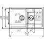 Изображение Гранітна мийка для кухні VALESO TOSKANA 7850W матова Чорний металік ИМ Light-Deco 2 