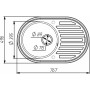 Зображення Гранітна мийка для кухні VALESO LIRA 7750 матова Білосніжна ИМ Light-Deco 2 