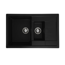 Гранітна мийка для кухні VALESO TOSKANA 7850W матова Чорна
