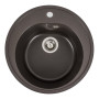 Зображення Гранітна мийка для кухні VALESO LUNA 510 матова Темна скеля ИМ Light-Deco 