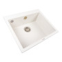 Изображение Кухонна гранітна мийка 5750 DAVINA VALESO білосніжна ИМ Light-Deco 1 