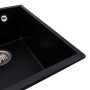 Зображення Гранітна мийка для кухні VALESO ROXY 3744 матова Чорна ИМ Light-Deco 2 