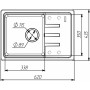Зображення Гранітна мийка для кухні VALESO LIANA 6243 матова Сіра ИМ Light-Deco 1 