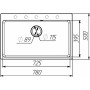 Изображение Гранітна мийка для кухні VALESO 7850 Bogema матова (антрацит) ИМ Light-Deco 1 