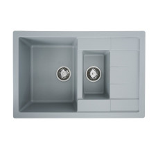 Гранітна мийка для кухні VALESO TOSKANA 7850W матова Сірий металік