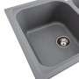 Изображение Гранітна мийка для кухні VALESO 7950 Equatoria матовий Сірий металік ИМ Light-Deco 3 